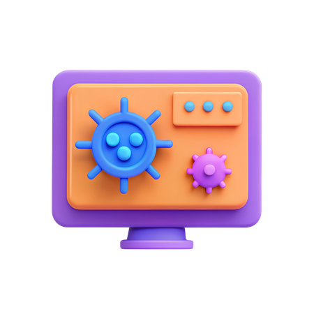 Anti-virus Software  3D Icon