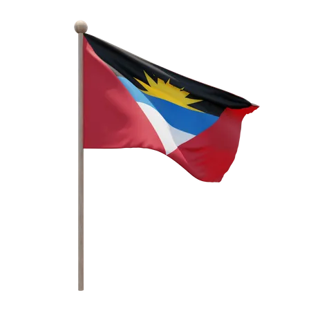 Fahnenmast von Antigua und Barbuda  3D Icon