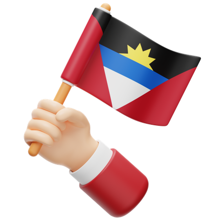 Flagge von Antigua und Barbuda  3D Icon