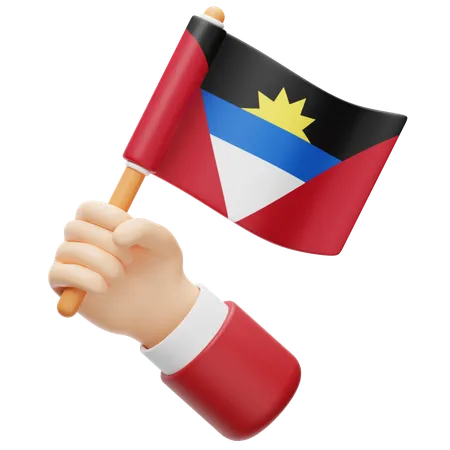 Flagge von Antigua und Barbuda  3D Icon