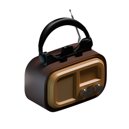 Antikes Radio  3D Icon