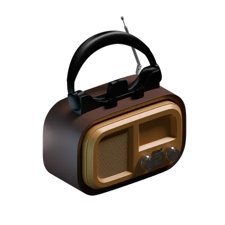 Antikes Radio  3D Icon