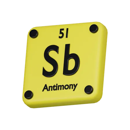 Antimony Element 3 D Icon 3D Icon
