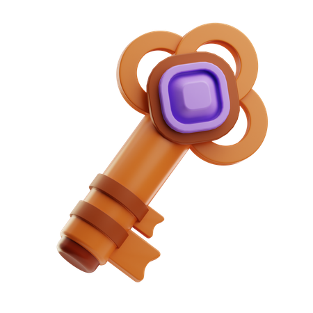 Antique Key  3D Icon