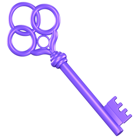 Antique Key  3D Icon