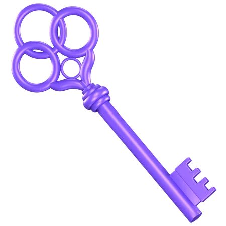 Antique Key  3D Icon