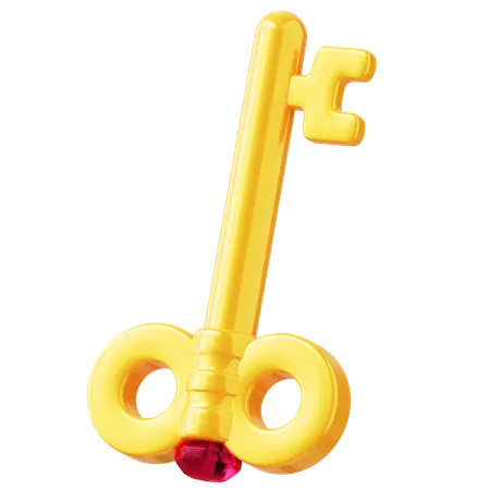 Antique Key  3D Icon