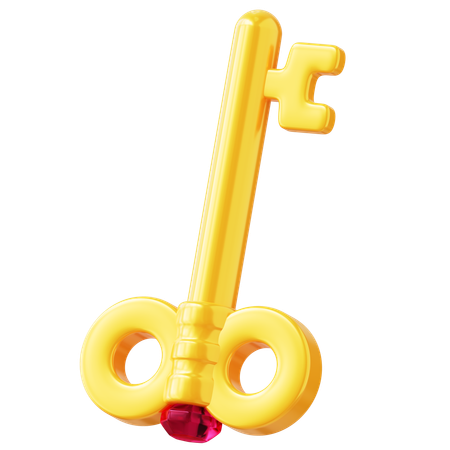 Antique Key 3D Icon