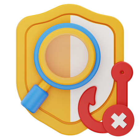 Antivirus détectant le phishing  3D Icon