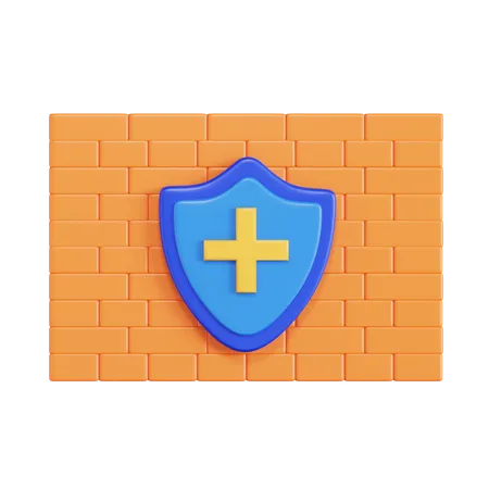 Pare-feu antivirus  3D Icon