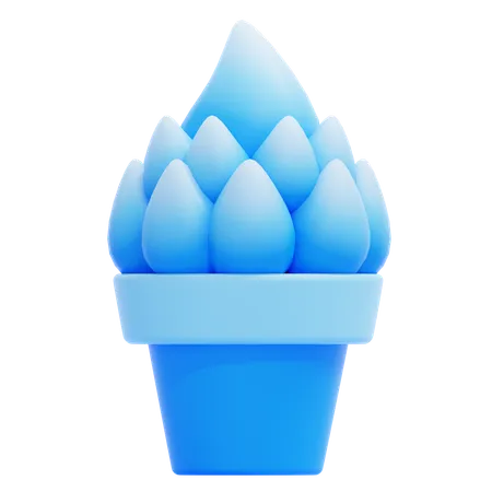 Antorcha azul  3D Icon