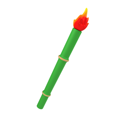 Antorcha de bambú  3D Icon