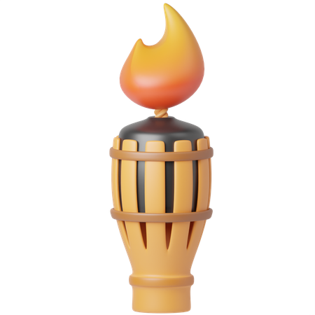 Antorcha de bambú  3D Icon