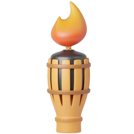 Antorcha de bambú  3D Icon