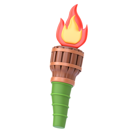 Antorcha de bambú  3D Icon