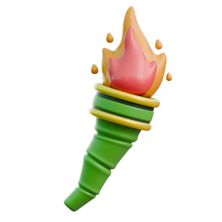 Antorcha de bambú  3D Icon