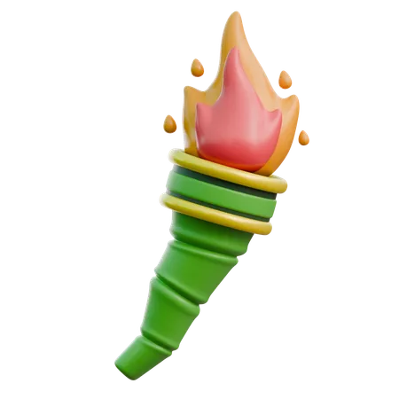 Antorcha de bambú  3D Icon