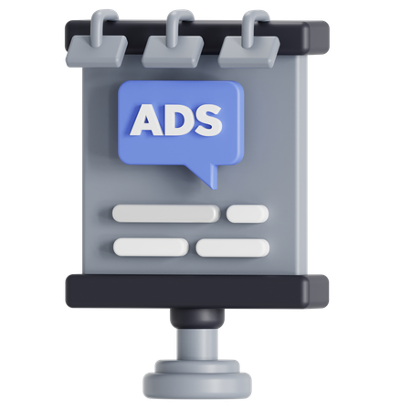 Anuncio publicitario  3D Icon