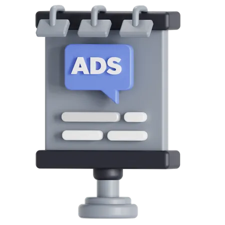 Anuncio publicitario  3D Icon