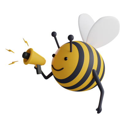 Anuncio de abeja  3D Icon