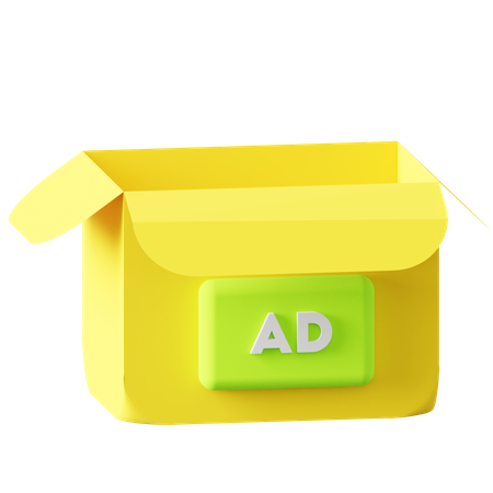 Anuncio de caja  3D Icon