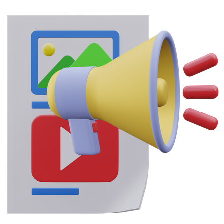 Anúncio de marketing  3D Icon