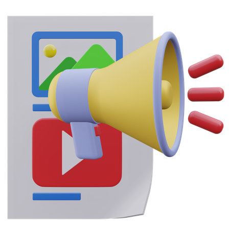 Anuncio de marketing  3D Icon