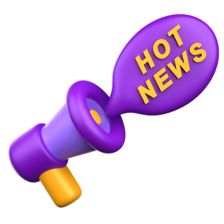 Anúncio de notícias quentes  3D Icon