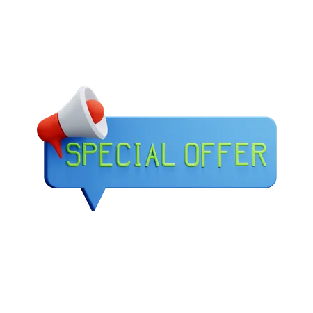 Anúncio de oferta especial  3D Icon