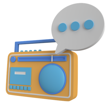 Anúncio de rádio  3D Icon