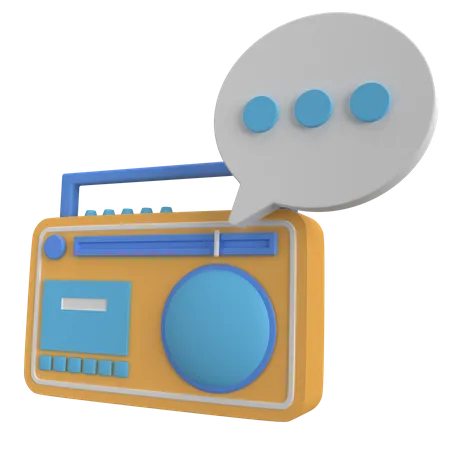 Anúncio de rádio  3D Icon