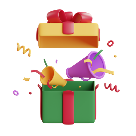 Anuncio de regalo  3D Icon