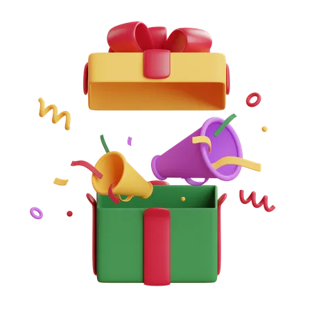 Anuncio de regalo  3D Icon