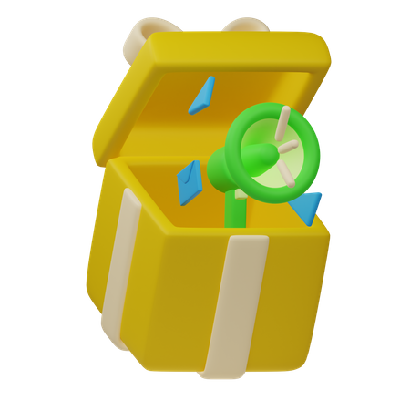 Anuncio de regalo  3D Icon