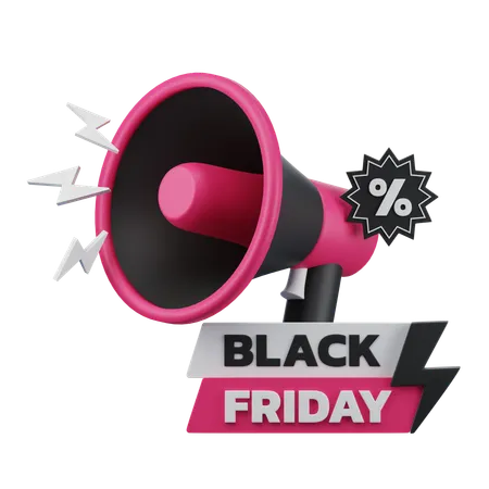 Anúncio de sexta-feira negra  3D Icon