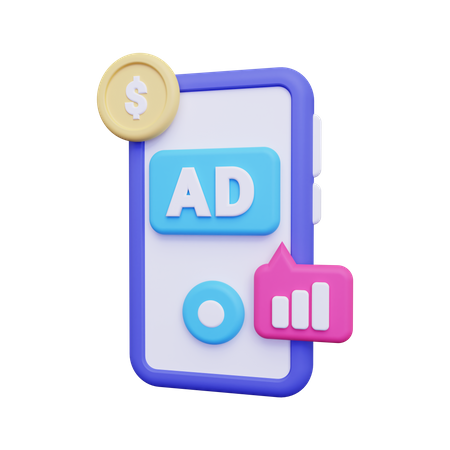 Anuncio de teléfono inteligente  3D Icon