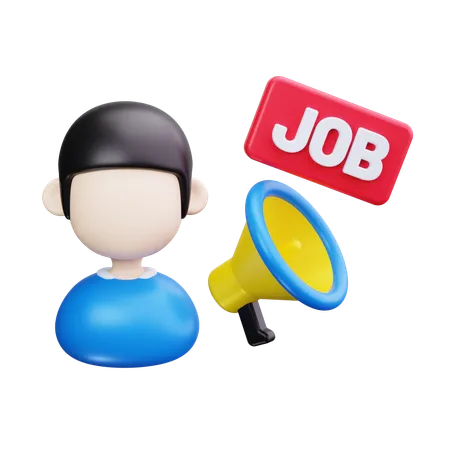 Anuncio de empleo  3D Icon