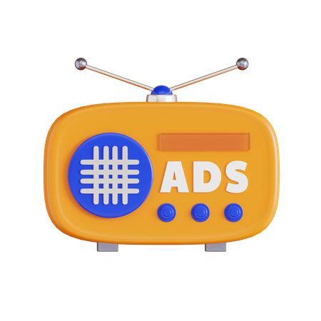 Anúncio de transmissão de rádio  3D Icon