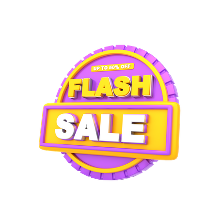 Anuncio de venta flash  3D Illustration