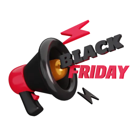 Anuncio de viernes negro  3D Icon