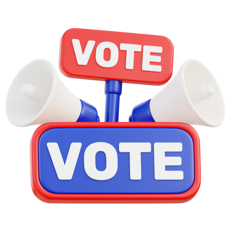 Anuncio de voto  3D Icon