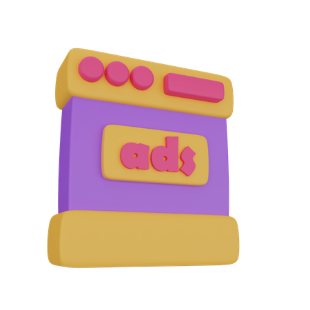 Anúncio do site  3D Icon