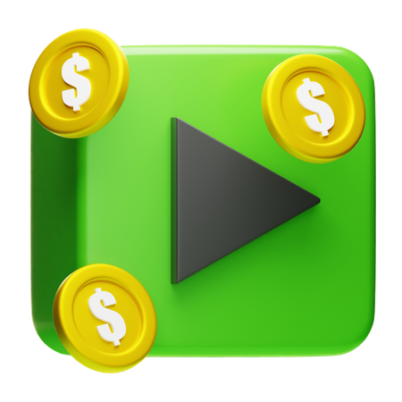 Anúncio em vídeo  3D Icon