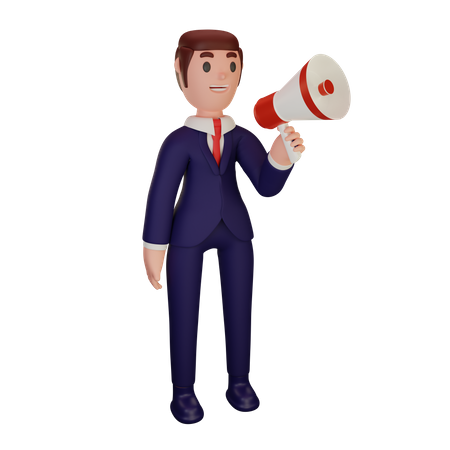 Anuncio de empresario  3D Illustration