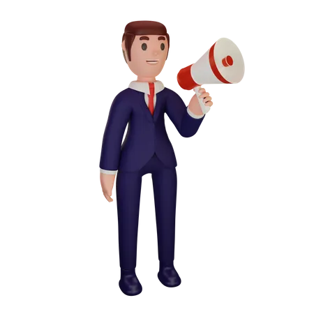 Anuncio de empresario  3D Illustration