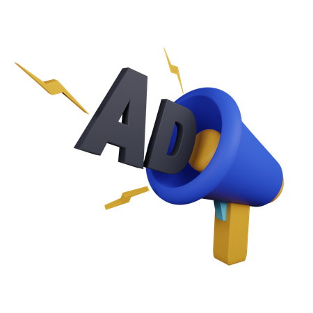 Anuncio de megáfono  3D Icon