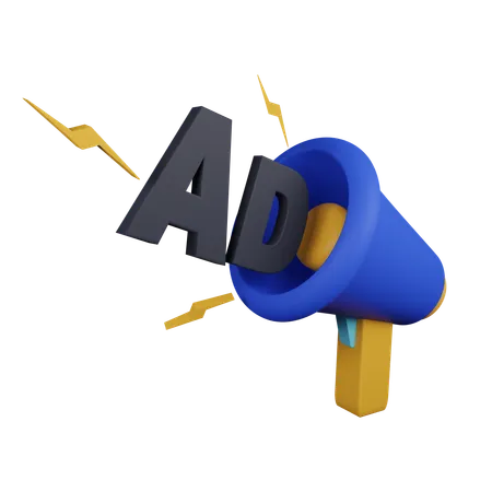 Anuncio de megáfono  3D Icon