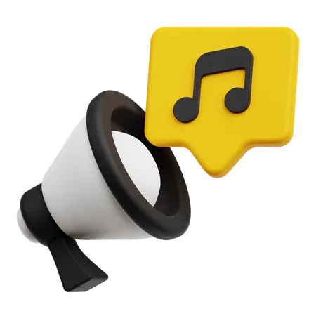 Anuncio musical  3D Icon