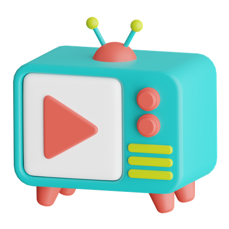 Anuncio de televisión  3D Icon