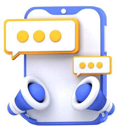 Chat de anuncios  3D Icon